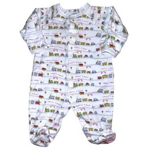 Kissy Kissy Pima Cotton Train Footie Sleeper Baby Pajamas 0–3 Months